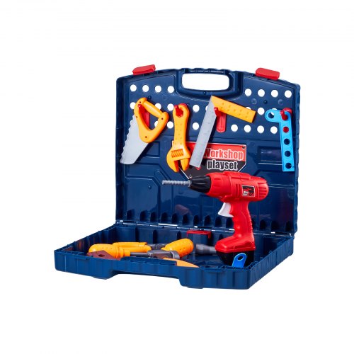 Kids Workbench 56 pcs Kids Tool Bench with Realistic Tools and Electric