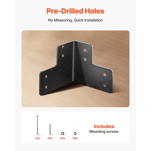 Workbench Corner Bracket Kit 650 x 650 x 650 inch 165 x 165 x 165 mm