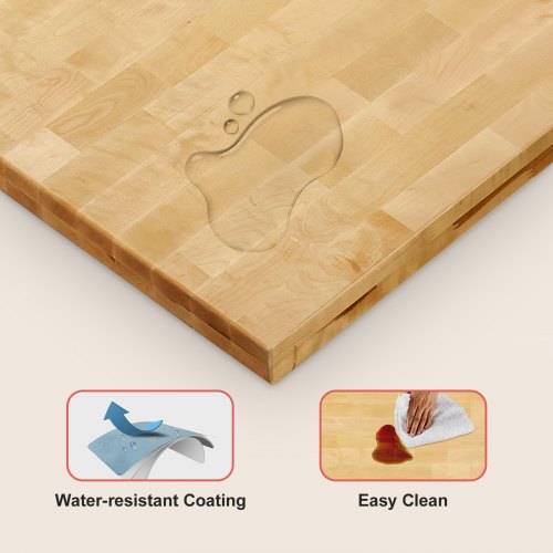 Wood Table Top Holds up to 330 lb 295 x 236 x 15 Rectangular