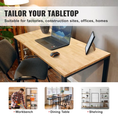 Wood Table Top Holds up to 330 lb 295 x 236 x 15 Rectangular