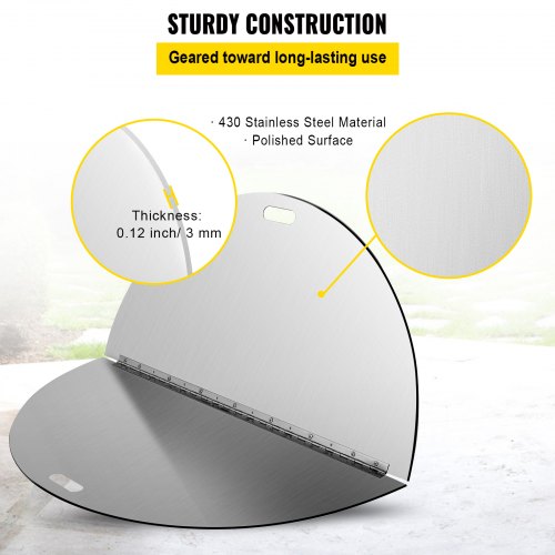 Fire Pit Lid Round 40 Inch Foldable Fire Pit Ring Snuff Cover 430 Stainless
