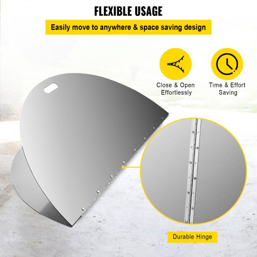 Fire Pit Lid Round 40 Inch Foldable Fire Pit Ring Snuff Cover 430 Stainless