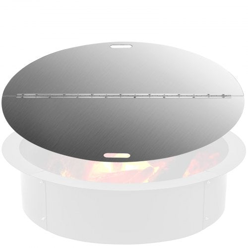 Fire Pit Lid Round 40 Inch Foldable Fire Pit Ring Snuff Cover 430 Stainless
