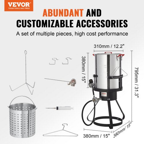 Turkey Deep Fryer 30qt Turkey Fryer Boiler Steamer Cooker Set Outdoor