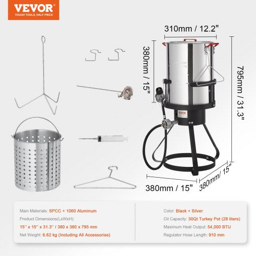 Turkey Deep Fryer 30qt Turkey Fryer Boiler Steamer Cooker Set Outdoor