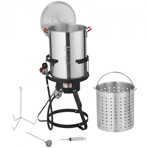 Turkey Deep Fryer 30qt Turkey Fryer Boiler Steamer Cooker Set Outdoor