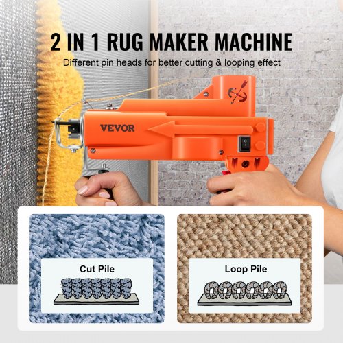 Tufting Gun 2 In 1 Cut Loop Pile Electric Carpet Weaving Flocking Machine Rug