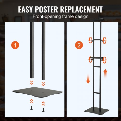 Poster Stand Adjustable Height Up to 75 DoubleSided Heavy Duty Pedestal