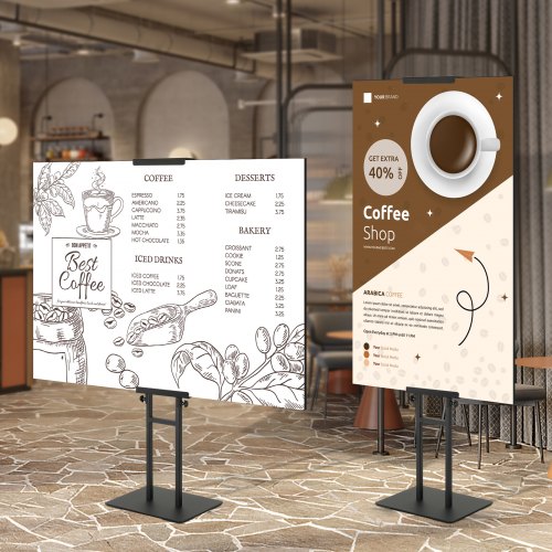 Poster Stand Adjustable Height Up to 75 DoubleSided Heavy Duty Pedestal