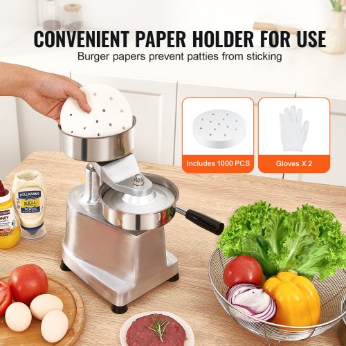 Commercial Burger Patty Maker 130Mm5Inch Hamburger Beef Heavy Duty Foodgrade