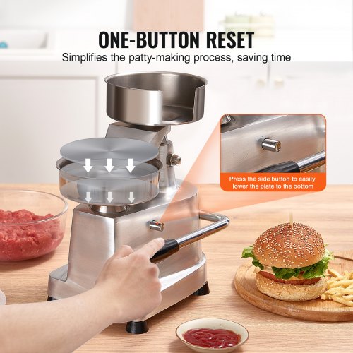 Commercial Burger Patty Maker 130Mm5Inch Hamburger Beef Heavy Duty Foodgrade