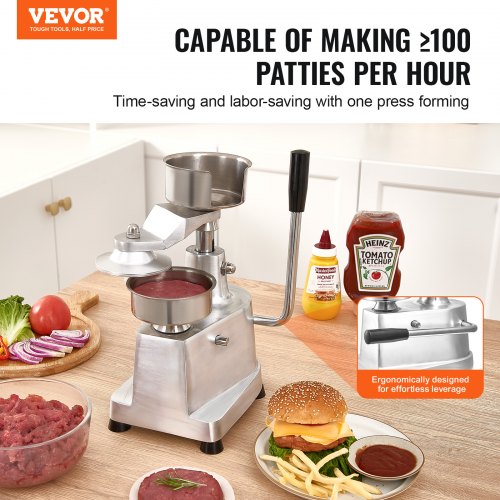 Commercial Burger Patty Maker 100mm4inch Hamburger Beef Patty Maker Heavy