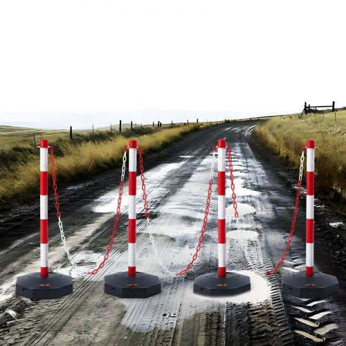 Adjustable Traffic Delineator Post Cones 4 Pack Traffic Safety Delineator