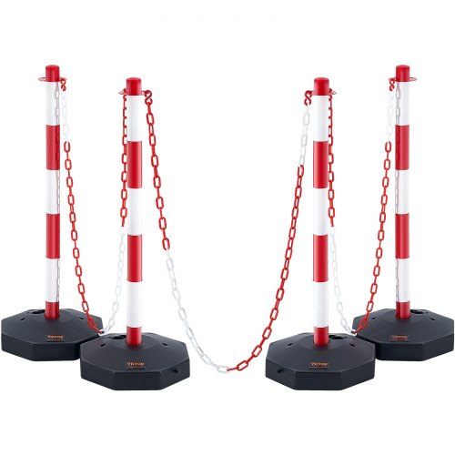 Adjustable Traffic Delineator Post Cones 4 Pack Traffic Safety Delineator