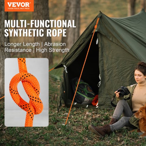 Double Braided Polyester Rope 34 in x 220 ft 24 Strands 12700 LBS