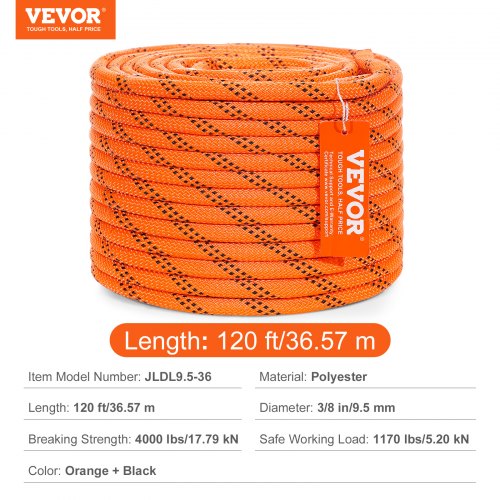 DualWeave Polyester Cord 38 inch by 120 feet 48Strand 4000 Pound