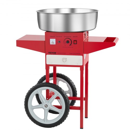 Electric Cotton Candy Machine With Cart 1000W Commercial Floss Maker 20.5 In