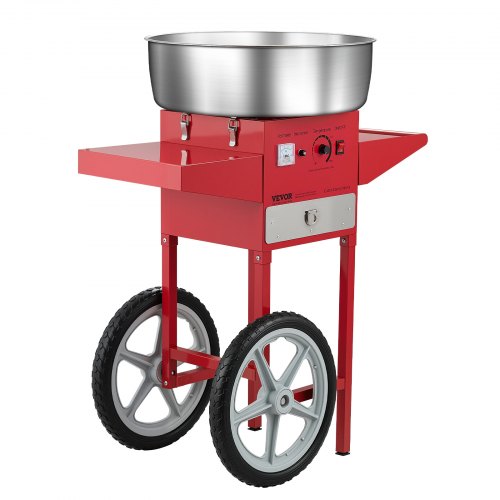 Electric Cotton Candy Machine With Cart 1000W Commercial Floss Maker 20.5 In