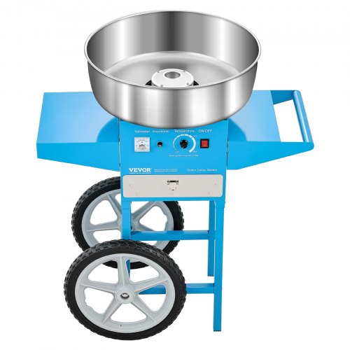 Electric Cotton Candy Machine With Cart 1000W Commercial Floss Maker 20.5 In 33 3