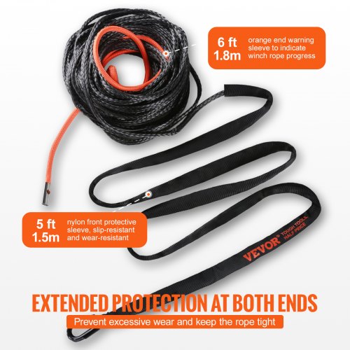Synthetic Winch Rope 14 Inch x 50 Feet 10000 lbs Synthetic Winch Line