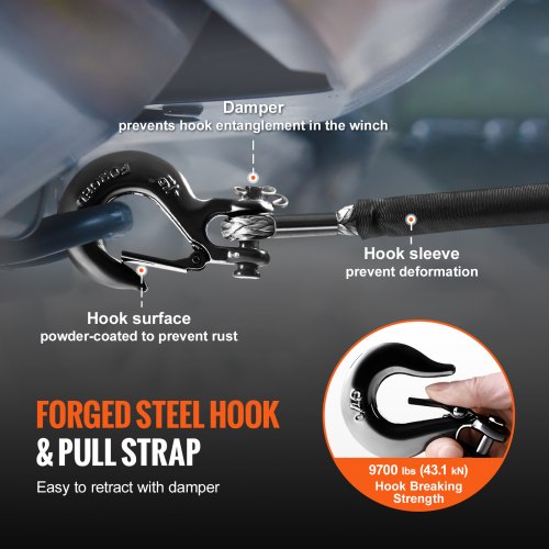 Synthetic Winch Rope 316 Inch x 50 Feet 8350 lbs Synthetic Winch Line