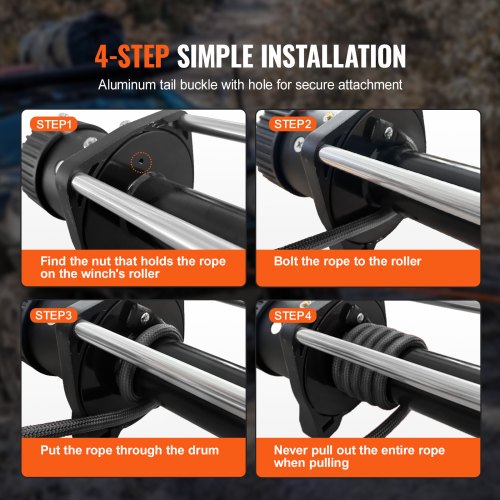 Synthetic Winch Rope 316 Inch x 50 Feet 8350 lbs Synthetic Winch Line