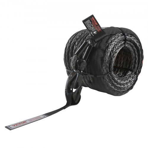 Synthetic Winch Rope 3/8 Inch x 85 Feet 26500 lbs Synthetic Winch Line