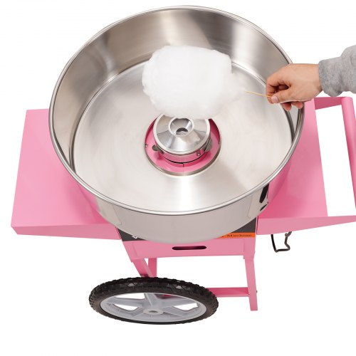 Electric Cotton Candy Machine With Cart 1000W Commercial Floss Maker Stainless