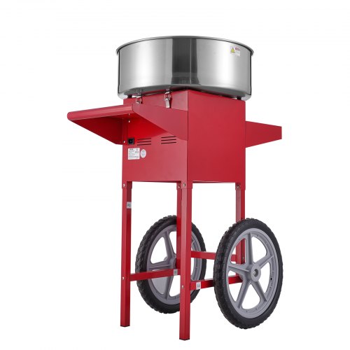 Electric Cotton Candy Machine With Cart 1000W Commercial Floss Maker Stainless a