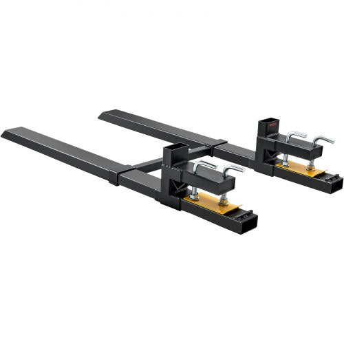 Pallet Forks 4000 Lbs Clamp On 60 Total Length Heavy Duty With Adjustable
