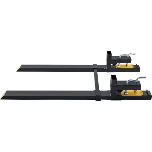 Pallet Forks 4000 Lbs Clamp On 60 Total Length Heavy Duty With Adjustable