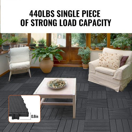 Interlocking Deck Tiles 36 Pack116x116 36 sq ft Plastic Waterproof
