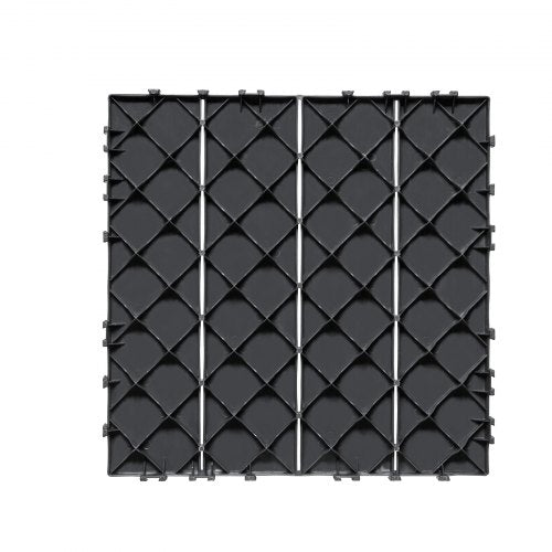 Interlocking Deck Tiles 10 Pack 12x12 Plastic for Porch Dark Grey – 51 L