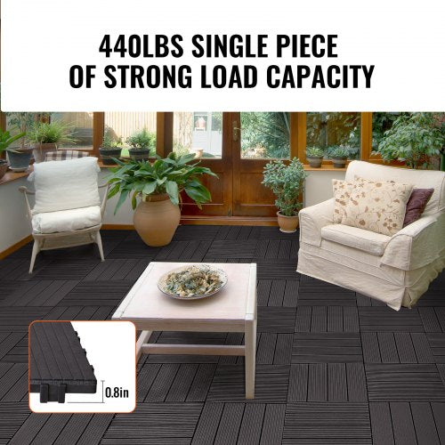 Interlocking Deck Tiles 36 Pack116x116 36 sq ft Plastic Waterproof