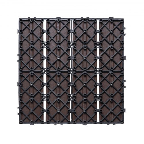 Interlocking Deck Tiles Plastic Wood 27 Pack12x12 27 sq ft Waterproof