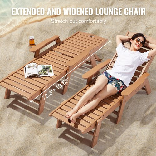 Chaise Lounge Chair 400 Lbs Weight Capacity 6 Positions Adjustable Patio 50 4