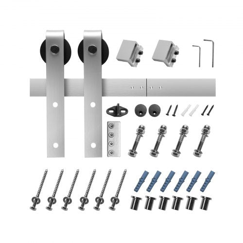 8FT Sliding Barn Door Hardware Kit 330 LBS Weight Capacity Compatible with 42