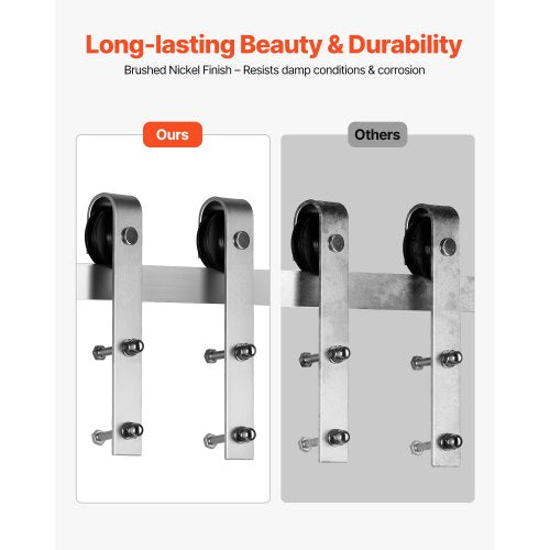 66FT Sliding Barn Door Hardware Kit 330 LBS Weight Capacity Compatible