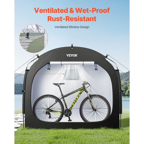 Bike Storage Tent 1 to 2 Bikes Outdoor Spacious Bike Storage Tent