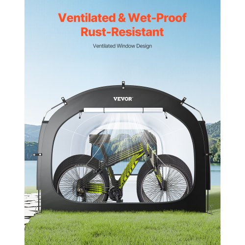 Bike Storage Tent 5 Bikes Outdoor Spacious With Ventilated Window Waterproof