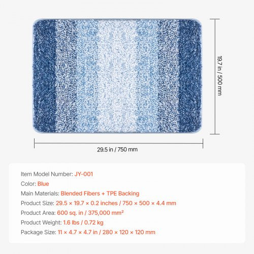 Bathroom Rug 30x20 Absorbent Soft Bath Mat Machine Washable Quick Dry