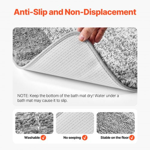 Bathroom Rug 36x24 Absorbent Soft Bath Mat Machine Washable Quick Dry