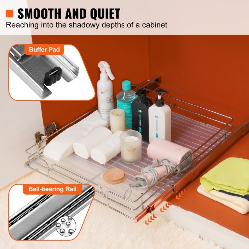 155Wx21Dx35H Pull Out Cabinet Organizer Heavy Duty Slide Out Pantry