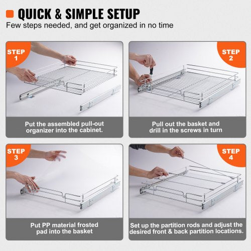 155Wx21Dx35H Pull Out Cabinet Organizer Heavy Duty Slide Out Pantry