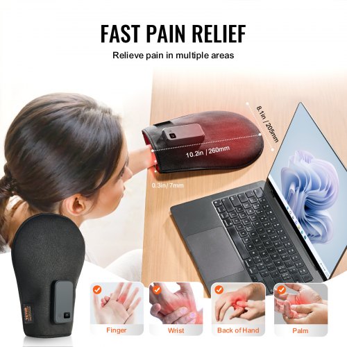 Red Light Therapy for Hand 660nm 850nm Red Light Therapy Hand Glove with Timer