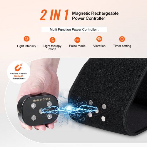 Red Light Therapy Belt for Waist 660nm 850nm Red Light Therapy Pad with Timer
