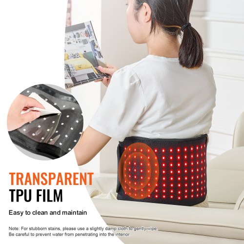 Red Light Therapy Belt for Waist 660nm 850nm Red Light Therapy Pad with Timer
