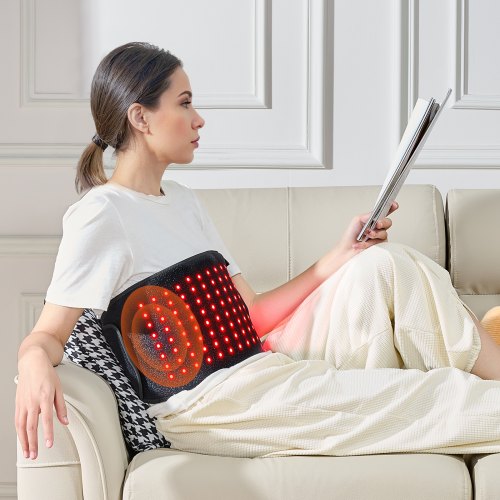 Red Light Therapy Belt for Waist 660nm 850nm Red Light Therapy Pad with Timer