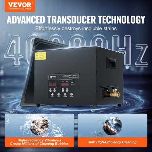 15L Ultra Sonic Cleaner 360W Digital Ultrasonic Cleaning Machine With Gentle