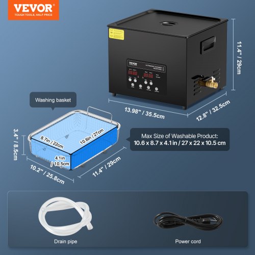 15L Ultra Sonic Cleaner 360W Digital Ultrasonic Cleaning Machine With Gentle